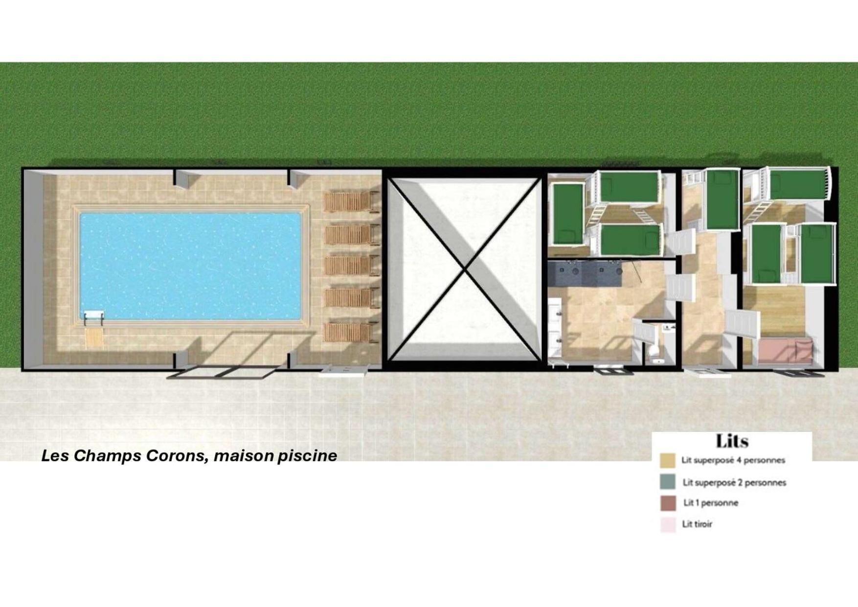 Les Menus Crazy Villa Champs Corons 61 - Interior Heated Pool - 2H From Paris - 30P מראה חיצוני תמונה
